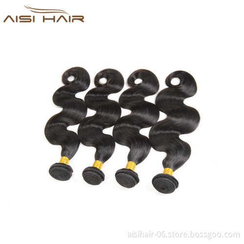 Aisi Hair Cheap Body Wave Hair Supplies 20 inch Single Donor Brazilian Hair Weave 3 Bundles